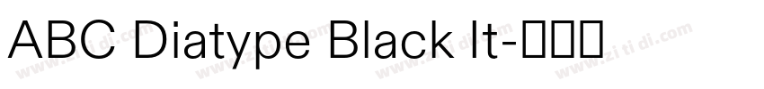 ABC Diatype Black It字体转换